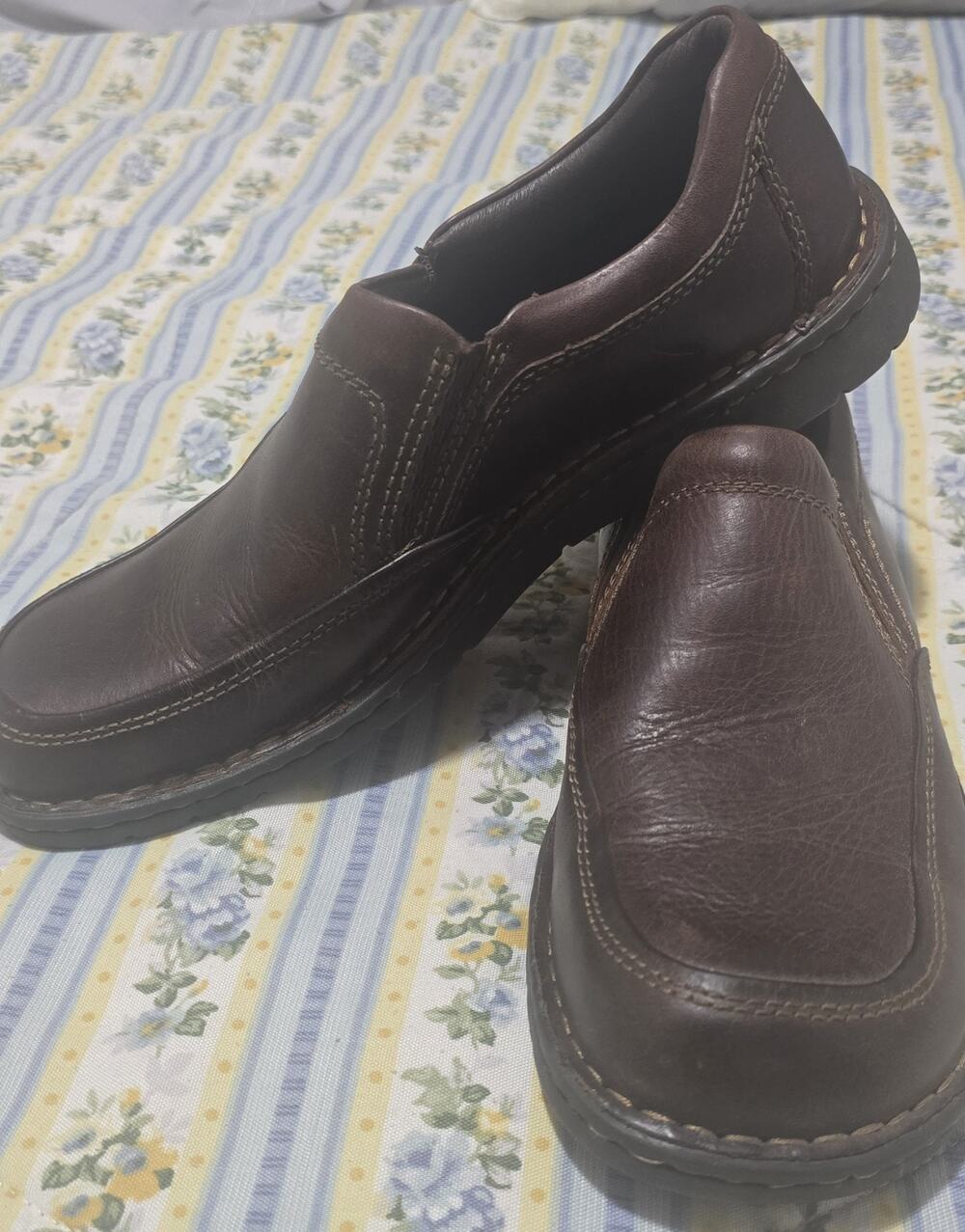 Born Moc Toe Slip On Shoes Brown Leather H42423 Men’s Size 10.5 Loafers